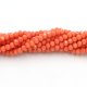 130Pcs 3x4mm Chinese Crystal Rondelle Beads, opaque coral