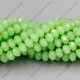 Chinese Crystal Rondelle Strand, green jade, 6x8mm , about 72 beads