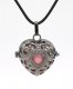 Heart Harmony Ball Pendant Women Necklace with 30 inchChain For Pregnant Women, gunmetal plated brass, 1pc