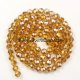 Chinese Crystal 4mm Round Bead Strand, Amber AB, about 100 beads
