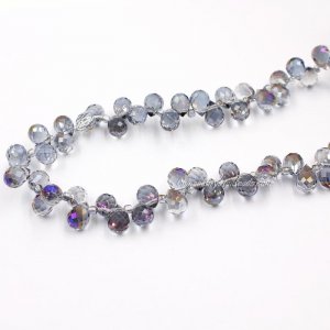98 beads 8mm Strawberry Crystal Beads, purple light