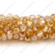 70Pcs Chinese Crystal 8mm Round Bead Strand, G champagne AB