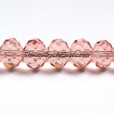 Chinese Crystal Rondelle Bead Strand, Rosaline, 9x12mm ,about 36 beads