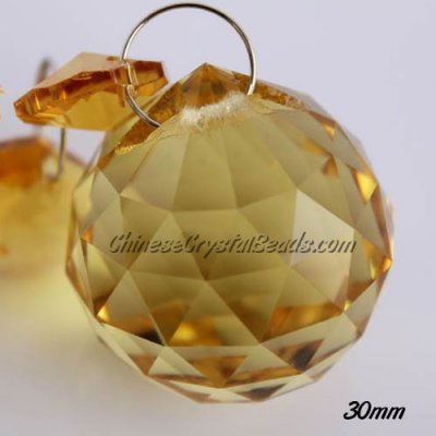 Crystal faceted ball pendants , 30mm, Sun