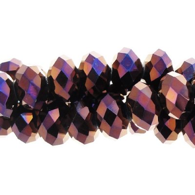 Chinese Crystal Rondelle Strand, purple light, 9x12mm, about 36 beads
