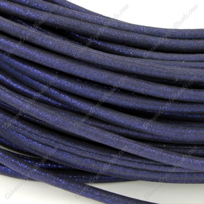 5mm round cord, blue, Sold by the inch
