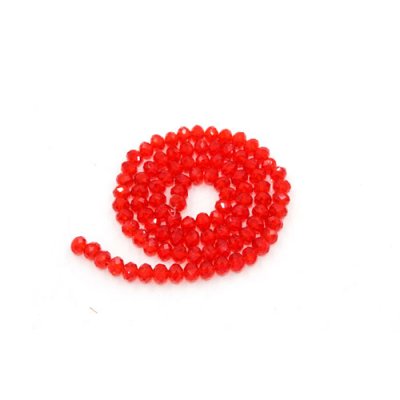 130Pcs 2x3mm Chinese Crystal Rondelle Beads, lt siam