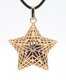 Big star Harmony Ball Pendant Women Necklace with 30 inchChain For Pregnant Women, kc gold plated brass, 1pc