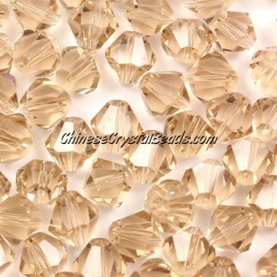 140Pcs AAA quality Chinese Crystal 8mm Bicone Beads, Silver champpagne