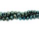 4x6mm Chinese Crystal Rondelle Beads Strand, Green Light, about 95 beads