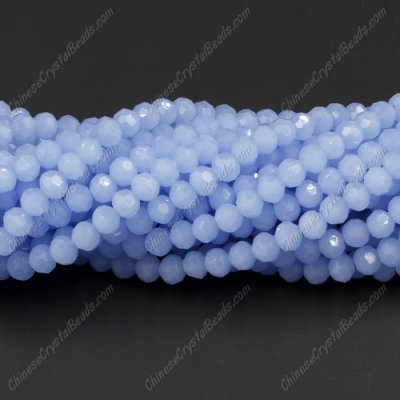 Crystal round bead strand, 4mm, lt sapphire jade, about 100pcs