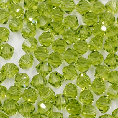 140 beads AAA quality Chinese Crystal 8mm Bicone Beads, lt olivine