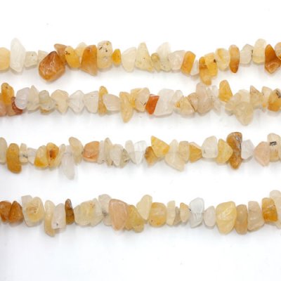 yellow jade Gemstone Chips,, 5mm-10mm, Hole:Approx 0.8mm, Length:Approx 30 Inch