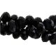 Chinese Crystal Rondelle Bead Strand, black, 10x14mm , 20 beads