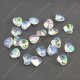 10mm crystal heart pendant, hole 1.5mm, Clear AB, sold per pkg of 10pcs