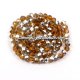 Chinese Crystal round Bead Strand, amber Half silve, 4mm ,about 100 beads