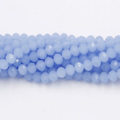 4x6mm lt blue jade Chinese Crystal Rondelle beads about 95 beads