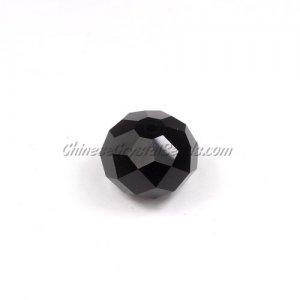 Chinese Crystal Rondelle Beads, black, 14x18mm ,10 beads