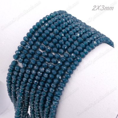 130Pcs 2x3mm Chinese Crystal Rondelle Beads