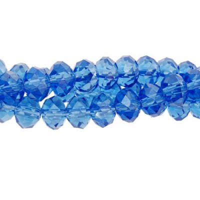 4x6mm med Sapphire Chinese Crystal Rondelle beads about 95 beads