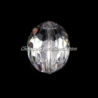 Chinese Crystal Oval Bead Strand, Crystal Silver, 20x24mm ,1 beads