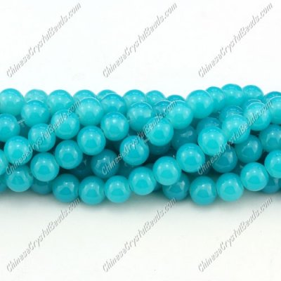8mm round glass beads strand,Sky Blue jade, 100pcs per strand