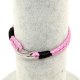 Stainless steel Men's Braided Leather Bracelets Clasp, pink