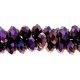Chinese Crystal Rondelle Strand, purple light, 6x8mm, about 72 beads