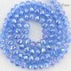 Chinese Crystal Rondelle Bead Strand, Lt. Sapphire AB, 6x8mm , about 72 beads