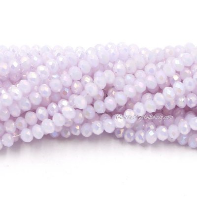 130Pcs 2.5x3.5mm Chinese Crystal Rondelle Beads, Alexandrite Jade AB