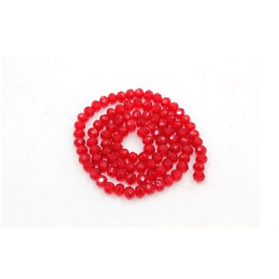 130Pcs 2x3mm Chinese Crystal Rondelle Beads, Siam
