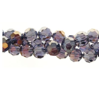 Chinese Crystal Round Strand, 10mm, violet AB 2X, 20 beads
