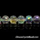 Chinese Crystal Round Strand, clear AB, 96fa, 10mm, 20 beads