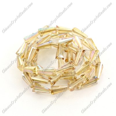 6x12mm Chinese Artemis Crystal beads golden-shodow, per pkg of 20pcs