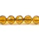 Crystal Disco Round Beads, amber, 96fa, 12mm, 16 beads