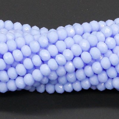 4x6mm Chinese Crystal Rondelle Strand, opaque lt sapphire, about 95 Pcs