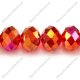 Crystal Rondelle Bead Strand, Lt. Siam AB, 10x14mm ,20 beads