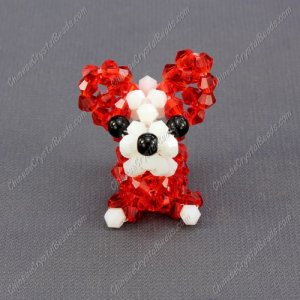 Crystal 3D beading dog kits, Free Pattern Instructions #more color you can choose