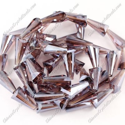 20pcs 8x15mm Chinese Artemis crystal beads strand Ametheyst satin