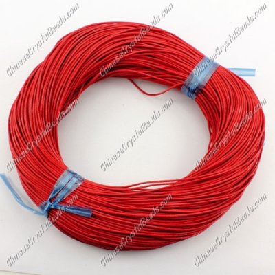 Round Leather Cord, red, 1mm,1.5mm, 2mm#Sold by the Meter