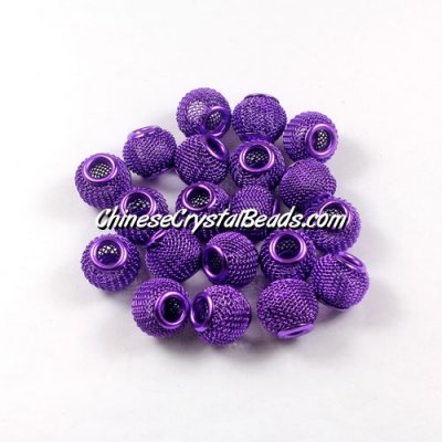 Purple Mesh Bead, Basketball Wives, 12mm, 10 pieces
