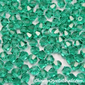 700pcs Chinese Crystal 4mm Bicone Beads, Emerald, AAA quality