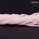 130Pcs 2x3mm Chinese Crystal Rondelle Beads, pink jade