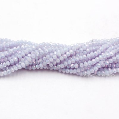 130 beads 3x4mm crystal rondelle beads Opaque Alexandrite AB