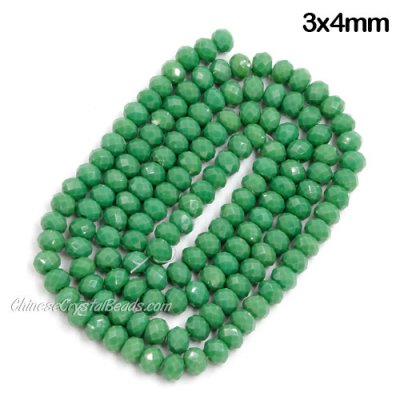 130Pcs 3x4mm Chinese rondelle crystal beads, opaque #119