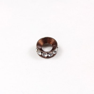 10mm copper baking finish Rondelle spacer,5mm hole, brown, 1 piece