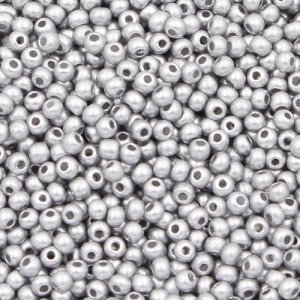1.8mm AAA round seed beads 13/0, silver, #G01, approx. 30 gram bag