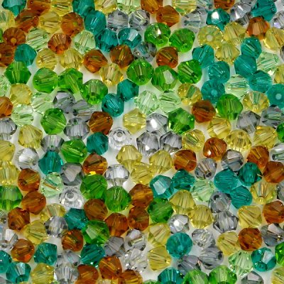 AAA 4mm mix bicone crystal beads, Bag of 50, Mountain