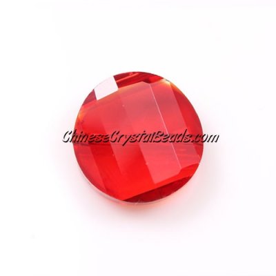 Chinese Crystal Twist Bead, siam, 18mm, 10 beads