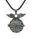 Angel wings Mexican Bolas Harmony Ball Pendant Angel Baby Caller Chime Bell, gunmetal plated brass, 1pc